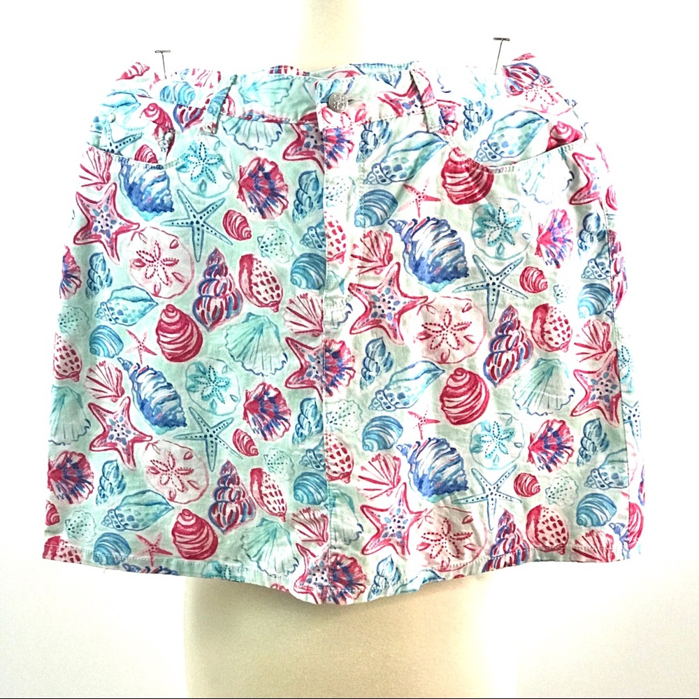 Croft & Barrow seashell print skort 12